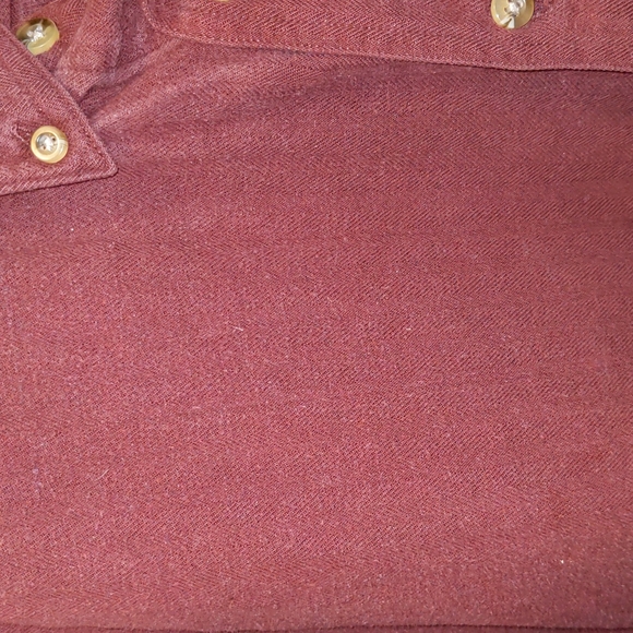 LLBean Men's Size XXL Tall Burgundy Red Button Down Long Sleeve Shirt Shacket - Picture 2 of 10